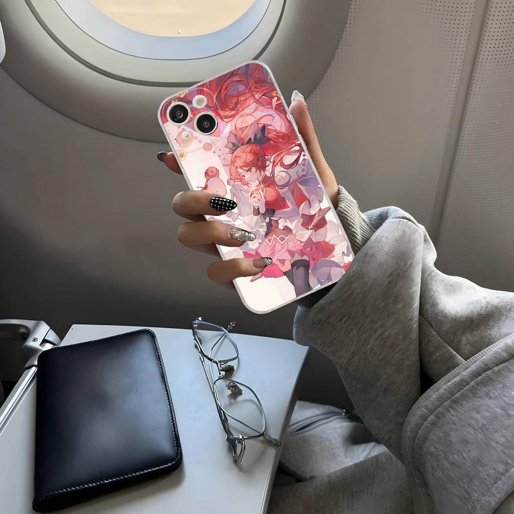 Cute Anime Puella Magi Madoka Magica For IPhone 17 16 15 14 13 12 11 Pro Max Plus Mini Funda For Transparent Cover