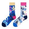Asymmetric Colorful Christmas Cotton Socks for Couples