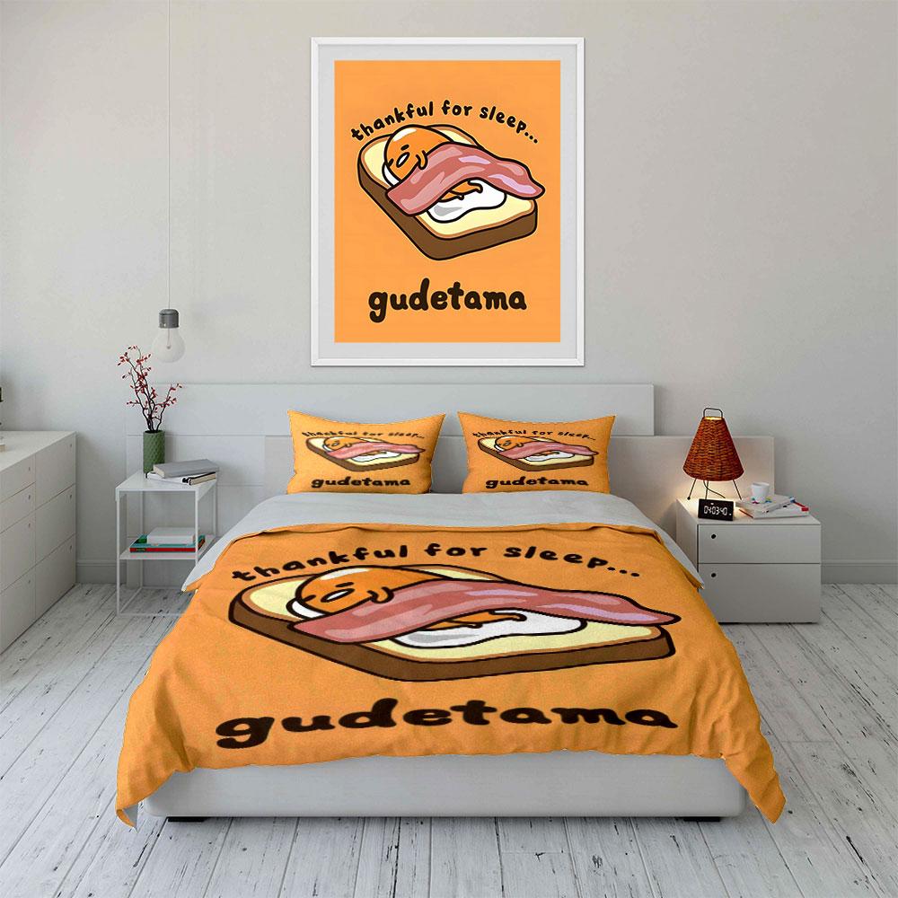 Egg on toast design. Bedding sets Duvet cover sets Duvet covers Pillowcases(1 * Duvet Cover 2 * Pillowcases without duvet insert)