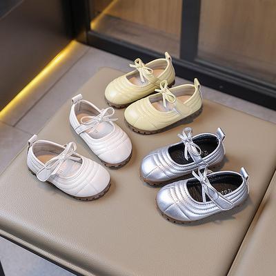Girls' Leather Shoes 2025 Spring and Autumn New Children's Shoes Little Girl Princess Shoes Soft-soled Doudou Shoes Baby Single Shoes Trend