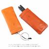 Zario Grande Eyeglass Genuine Tochigi Spring Opening Made In Japan Case/Pencil Case, Leather, Clasp, Closure, [ZAG-7023] (Orange)