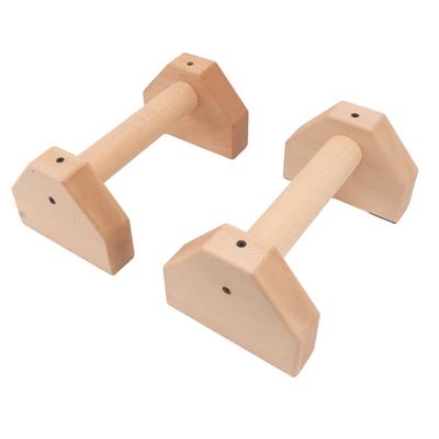 2pcs Wooden Push Up Handles Anti Slip Pushup Bar Handstand Parallettes Bars for Indoor Outdoor 25cm