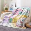 Cinnamoroll and Pochacco  Print Flannel Blanket, High quality Comfortable for All Seasons, Home Decor, Warmth and Comfort