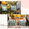 Turquoise Watercolor Leaves Cushions Pillowcase Printed Polyester 45X45Cm Throw Pillow Cover Decorative Sofa Cushion Pillowslip