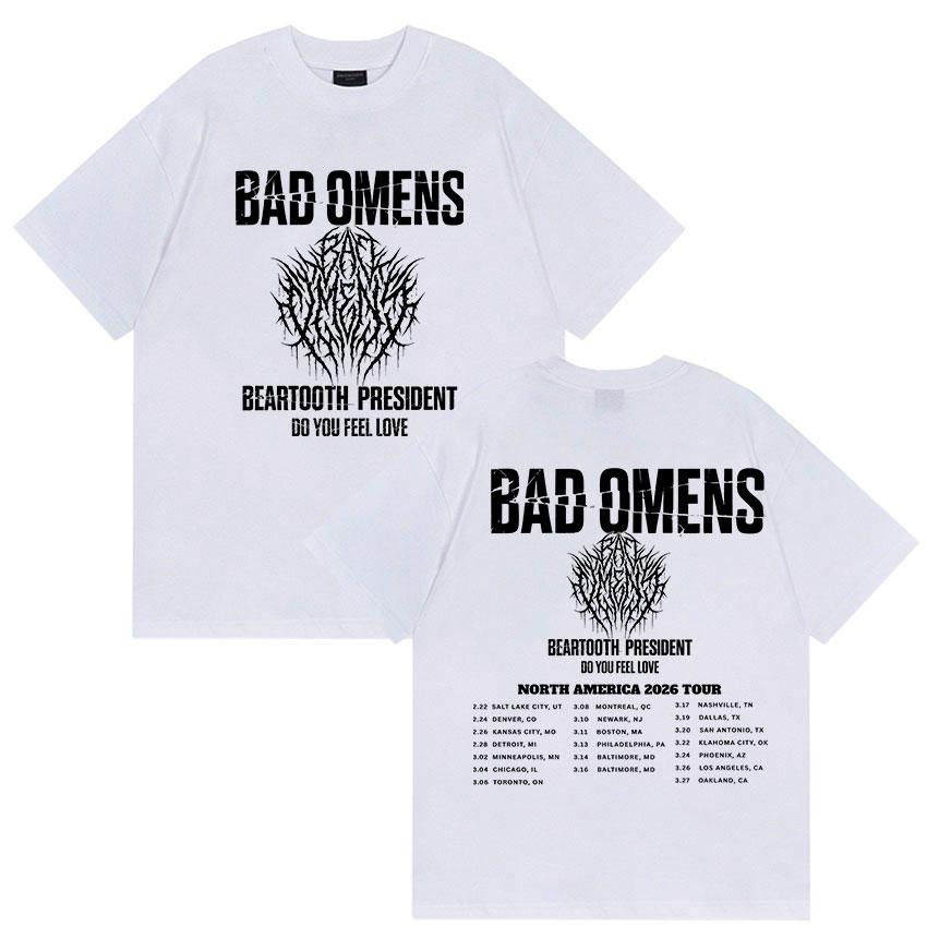 Rock Band Bad OUnisexs Tour 2026 Graphic T Shirts Unisexs Casual Fashion Cotton Short Sleeve Tshirt Y2k Unisex Gothic Clothing Tees