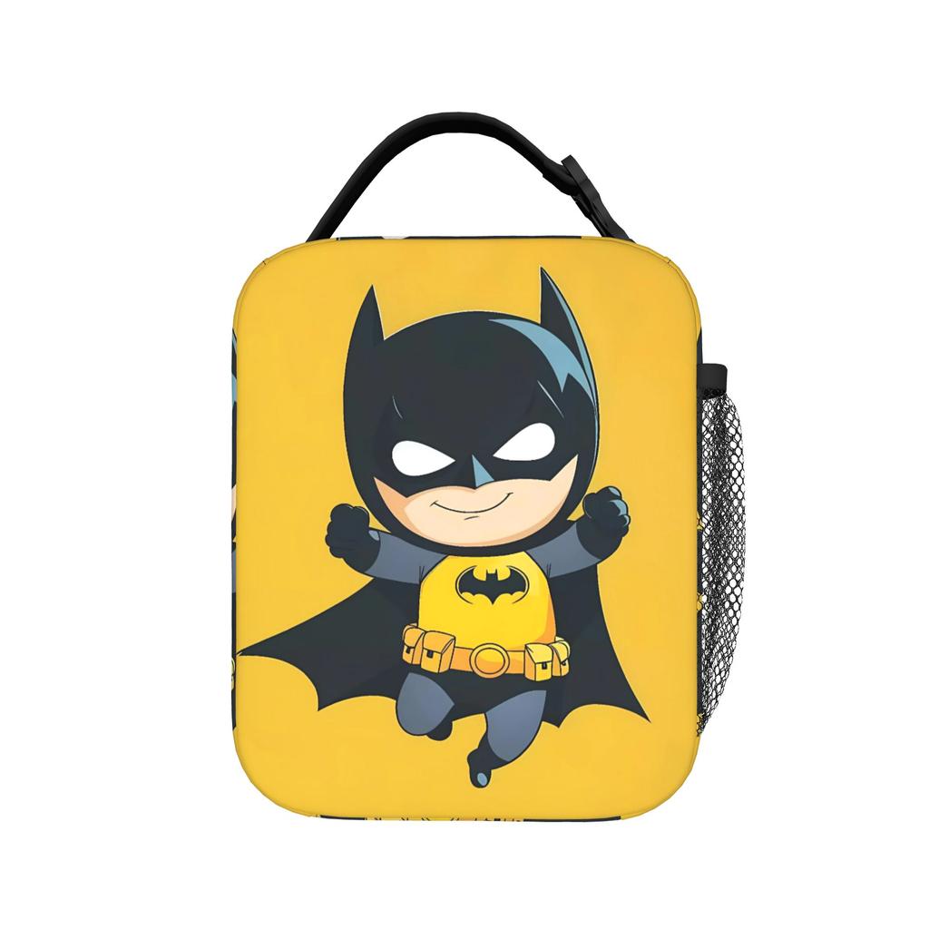B-Batmans Cartoon Lunch Bag Office Portable Insulated Thermal Tote Handbags For Girl Boy  Oxford Print Cooler Bag