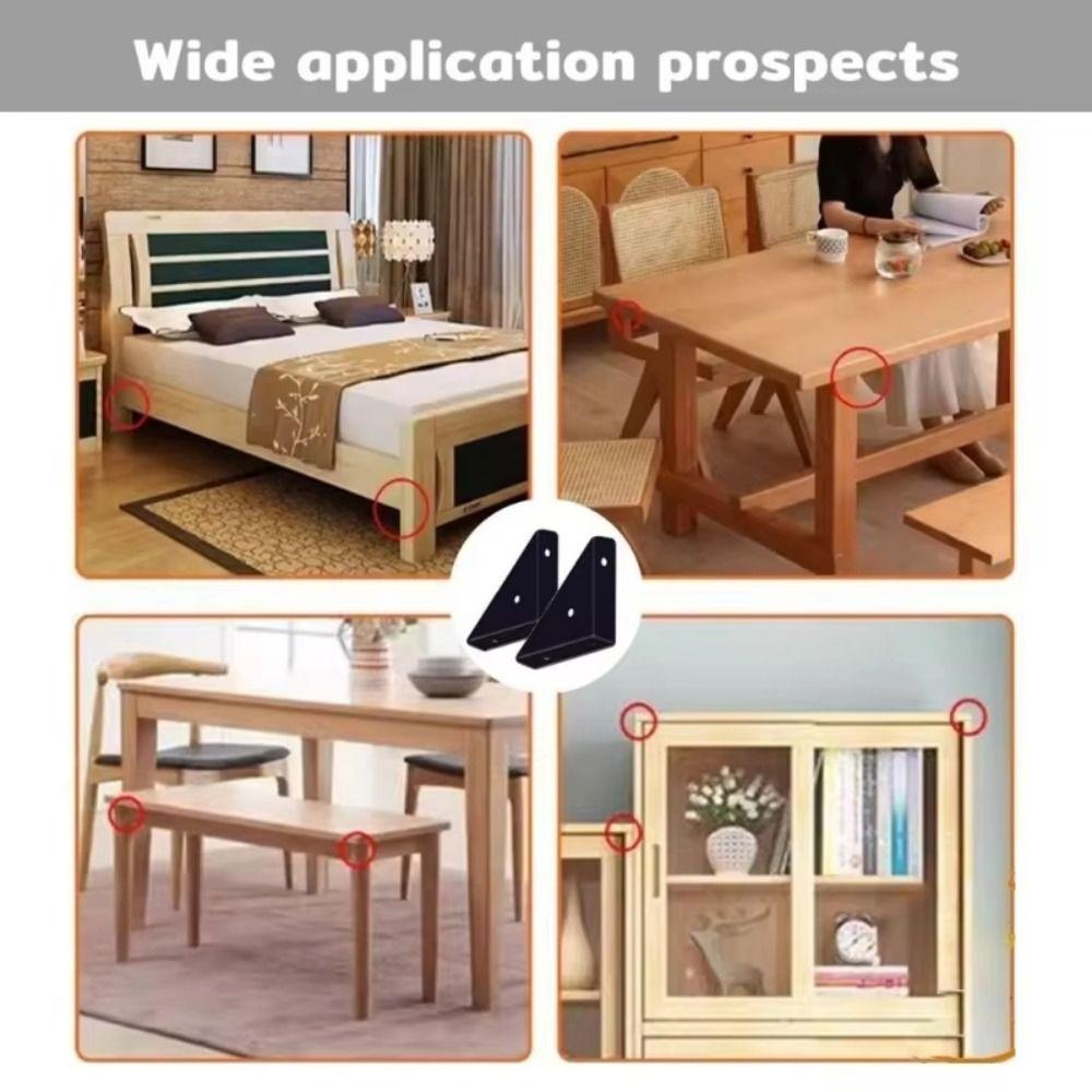8pcs Thicken Support Right Triangular Angle 90° Right Angle Triangle Brackets  Bed Frames Support
