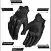 "Summer Windproof Retro Leather Motorcycle Gloves: Breathable, Anti-Fall, for Harley Riding"