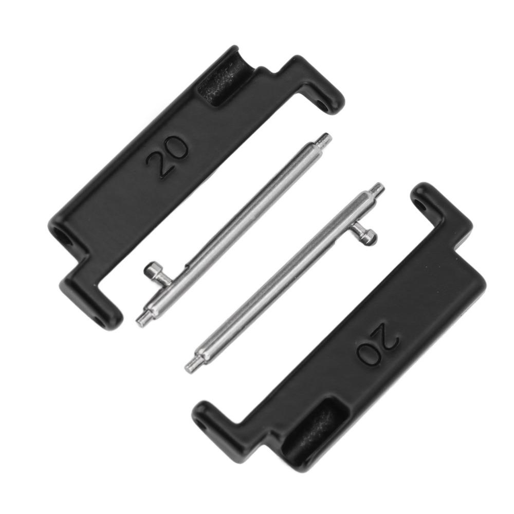 1 Pair Metal Material Watch Band Adapter Black Color Band Connection Adapter Damaged Connectors