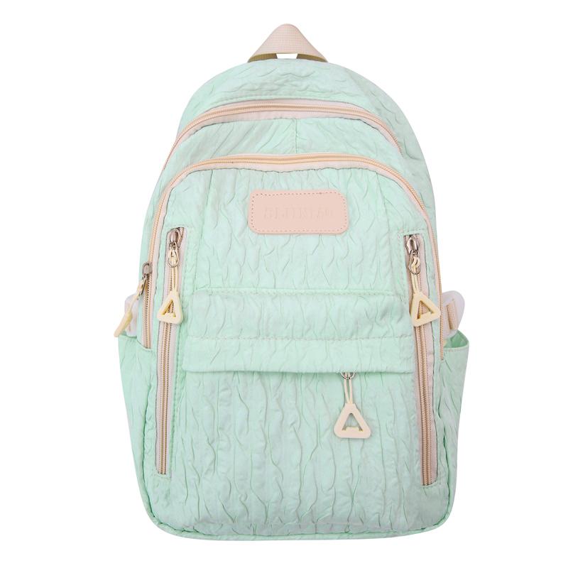 

Студентський шкільний рюкзак великої місткості однотонний жіночий туристичний рюкзак зелений