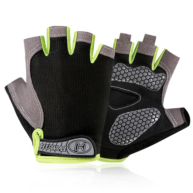 Half-finger gloves men's net sports shock absorption breathable weight lifting equipment training