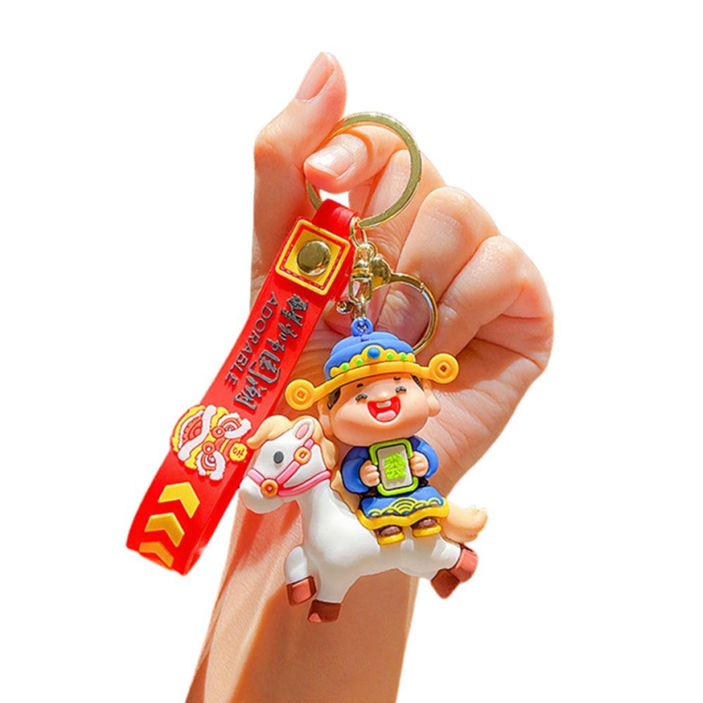 

Chinese Style Horse Year Keychain Cute New Year Keyring Hanging Accessories Style3