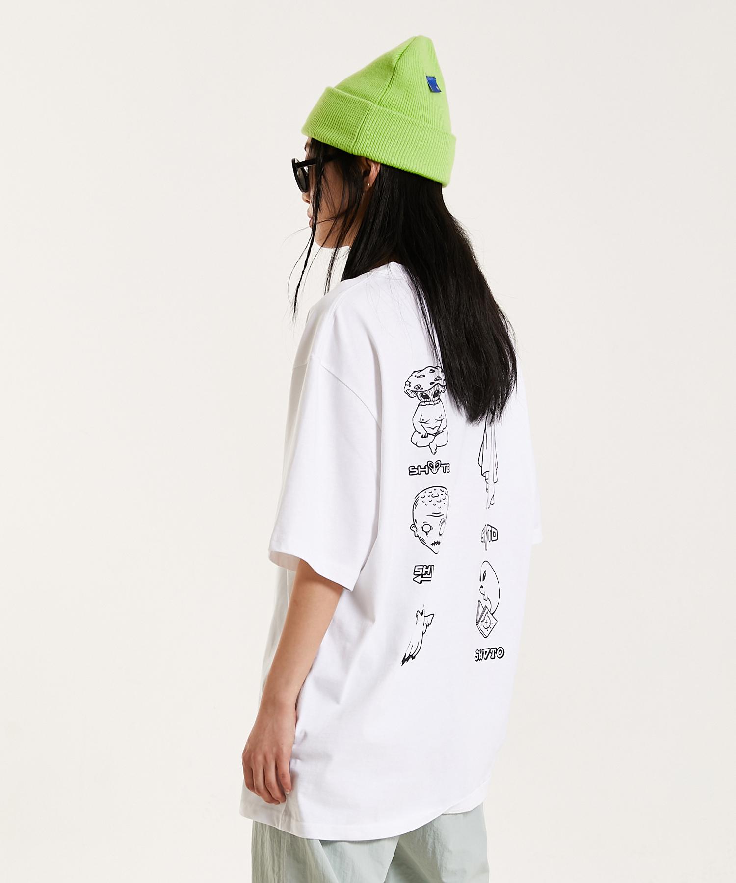 Shubto Space Ghost White T-Shirt White/Free Size
