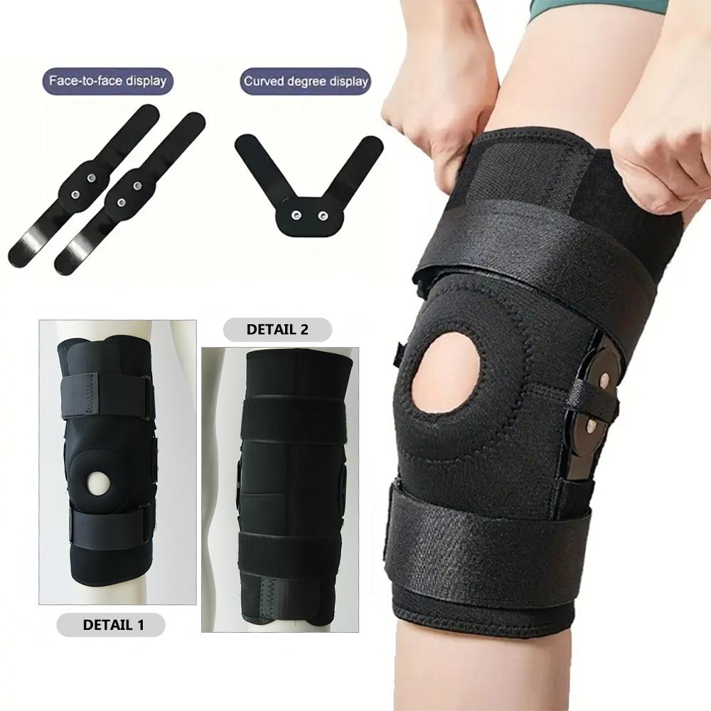 1Pc Adjustable Hinged Knee Brace Knee Support Wrap For Meniscus Tear Patellar Tendon Support Pain Relief Strains Sprains Etc