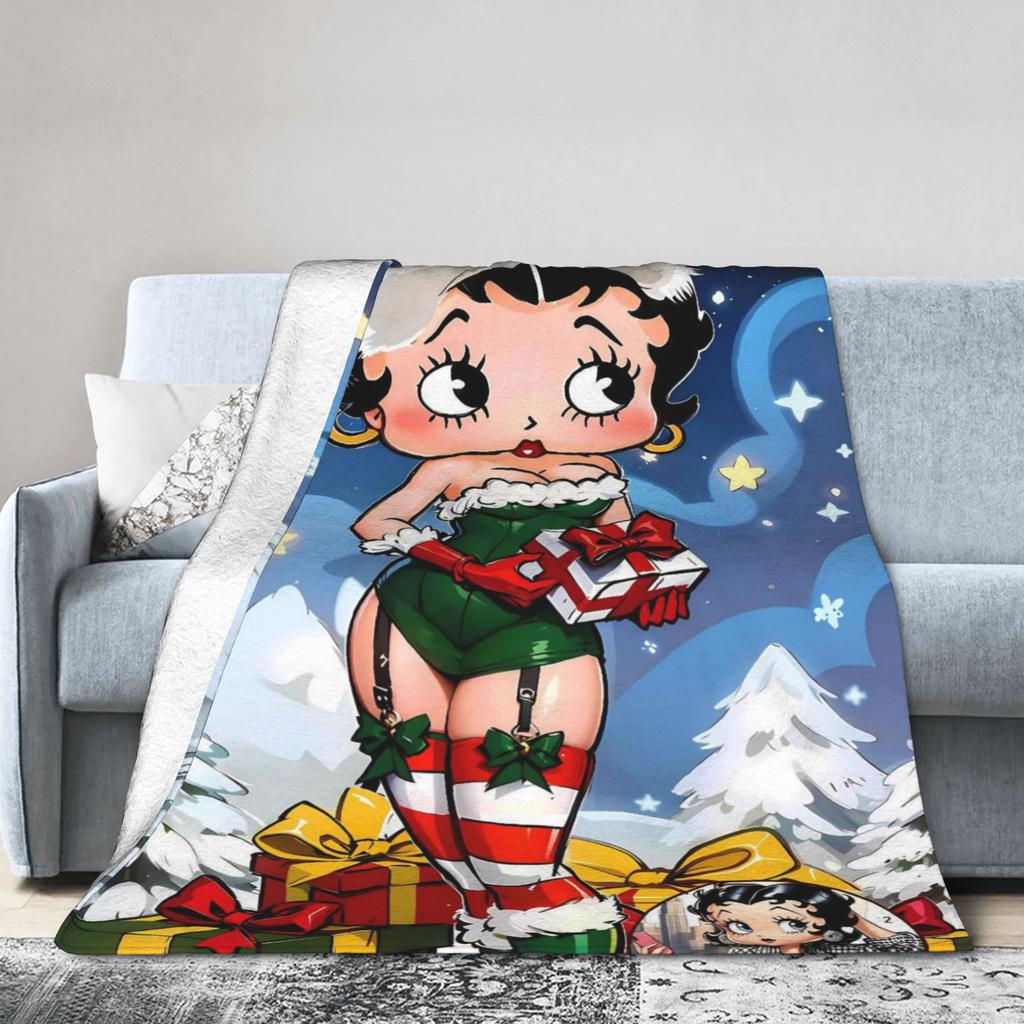 B-Bettys Boops Fashion Blanket Multi-size Cozy and Lightweight  Throw Fashion Blankets for Couch Sofa and Bed