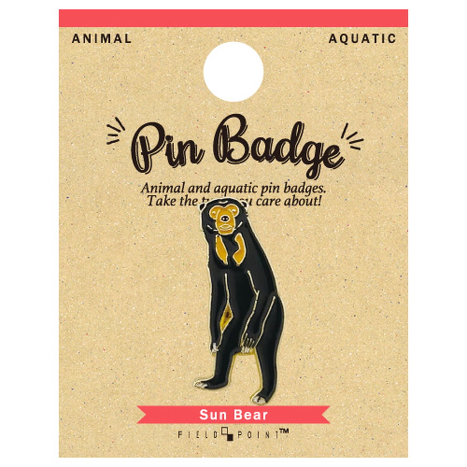 World Shoji Animal Pin Badge Malayan Sun Bear 109202