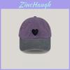 Cotton Vintage Baseball Cap With Embroidered Heart And Letter Design For Casual Summer Wear