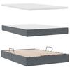 Storage Bed with Mattress Dark Gray 140 x 200 cm Velvet