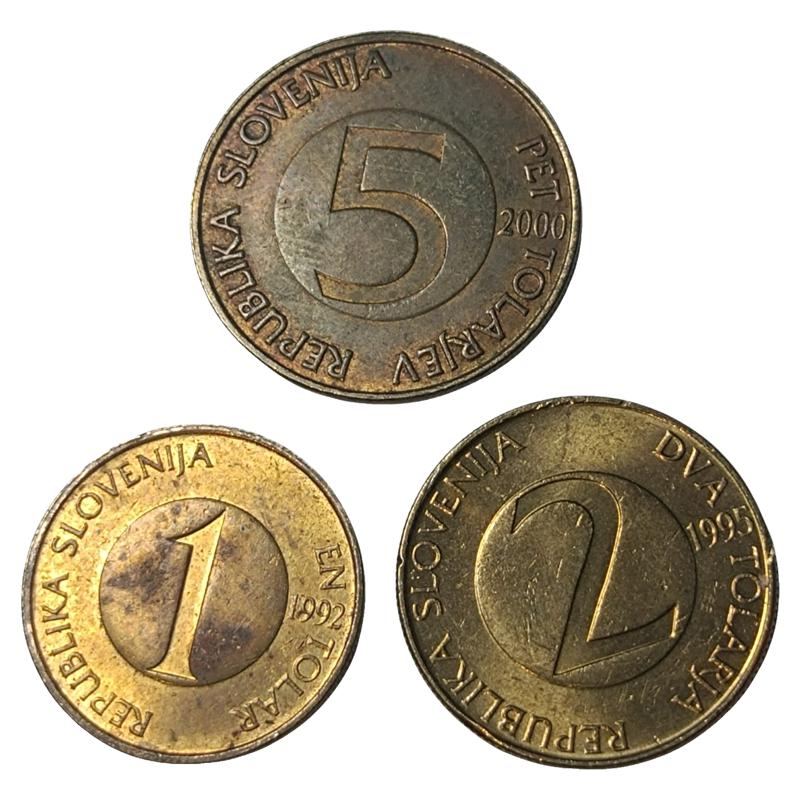

G16 Three Group Animal Coins, Slovenia Minor Flaws, Foreign Currency Coins