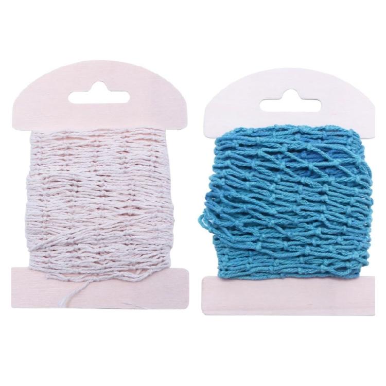 

Pack of 2 100cmx13cm Farmhouses Cotton Fishing Net Decors For Beach Parties Setups Photography Backdrops 1