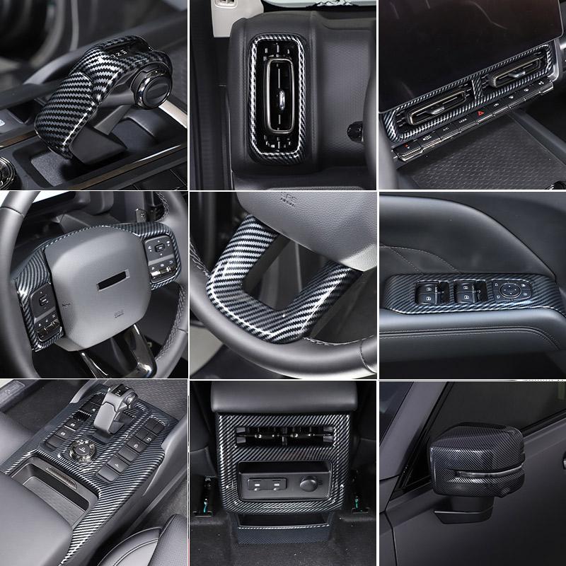 ABS Carbon Fiber For Haval H9 2026-2026 Car Gear Shift Panel Trim Window Glass Lift Button Switch Trim Cover Car Accessories