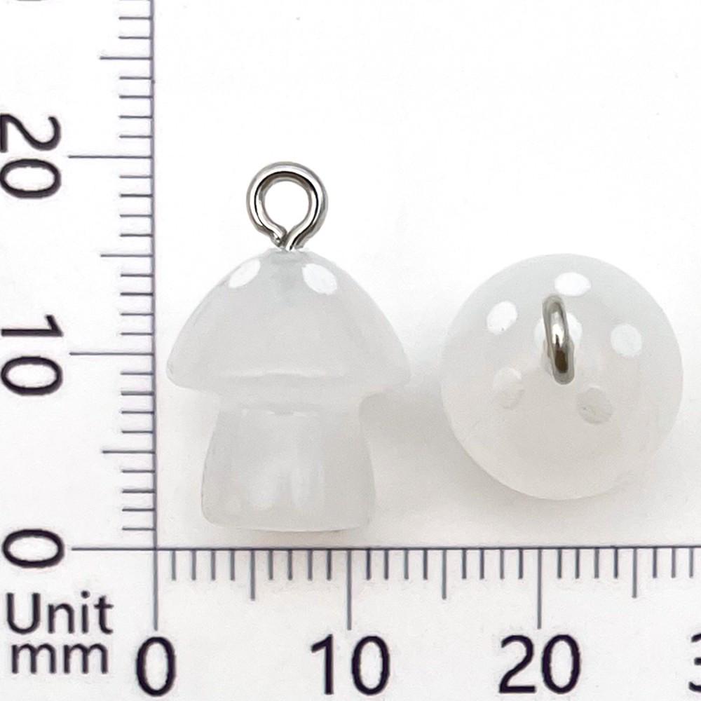 10 Colorful Luminous Resin Mushroom Charms for DIY Jewelry & Accessories