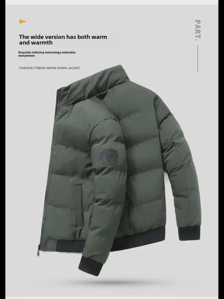 Чоловічі модні зимові куртки 2023 року з бавовняною підкладкою - на оксамитовій підкладці та потовщені для осені та зими.