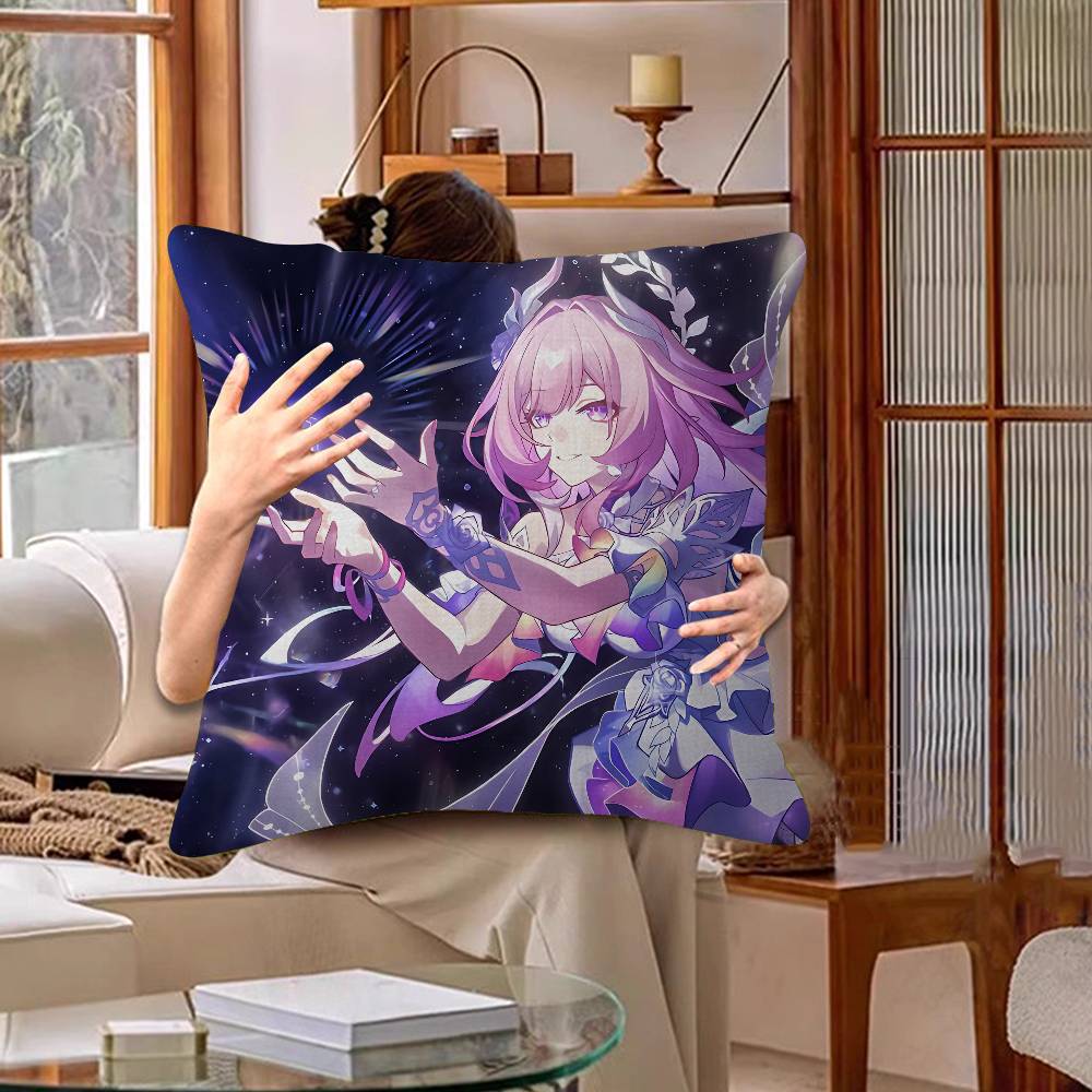 Honkai Star Rais Game 4545cm Cushion Cover Pillow Cover Decor Pillowcase Home Pillowcase For Couch Pillow
