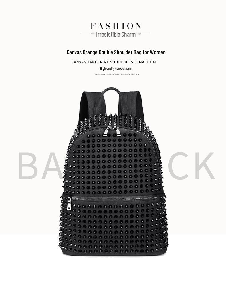 Women's High-End Rivet Backpack 2025 - Large Capacity, Korean Style