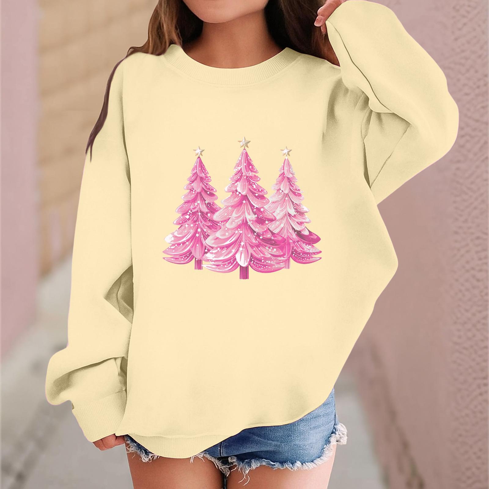 

Детский модный повседневный пуловер с длинными рукавами и свободного кроя с рождественским принтом 130 хаки