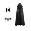 Face Shield Women's Ghost Cloak Loose Halloween Cloak with Hat Halloween Cosplay Costume  Cosplay