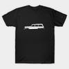 Men Black Print T-shirt Jeep Wagoneer (Sj) Silhouette No-Cut Transfer Paper Print Cotton Tshirt