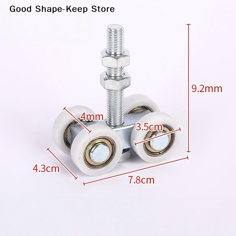 1Pcs Sliding Door Square Mouth M12*90 Industrial Steel Tile Roller Wheel Silent Hang Rail Bearing Wheel Iron Pulley
