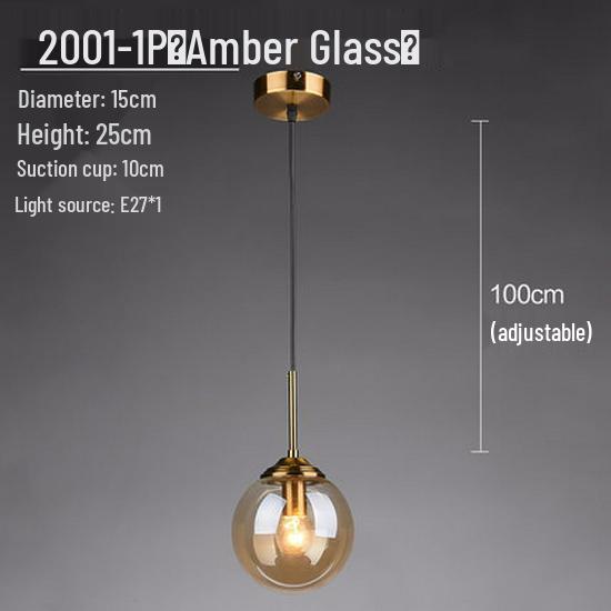 

Скандинавский минималистичный стеклянный подвесной светильник для спальни, ресторана, бара или кафе Without Light Source