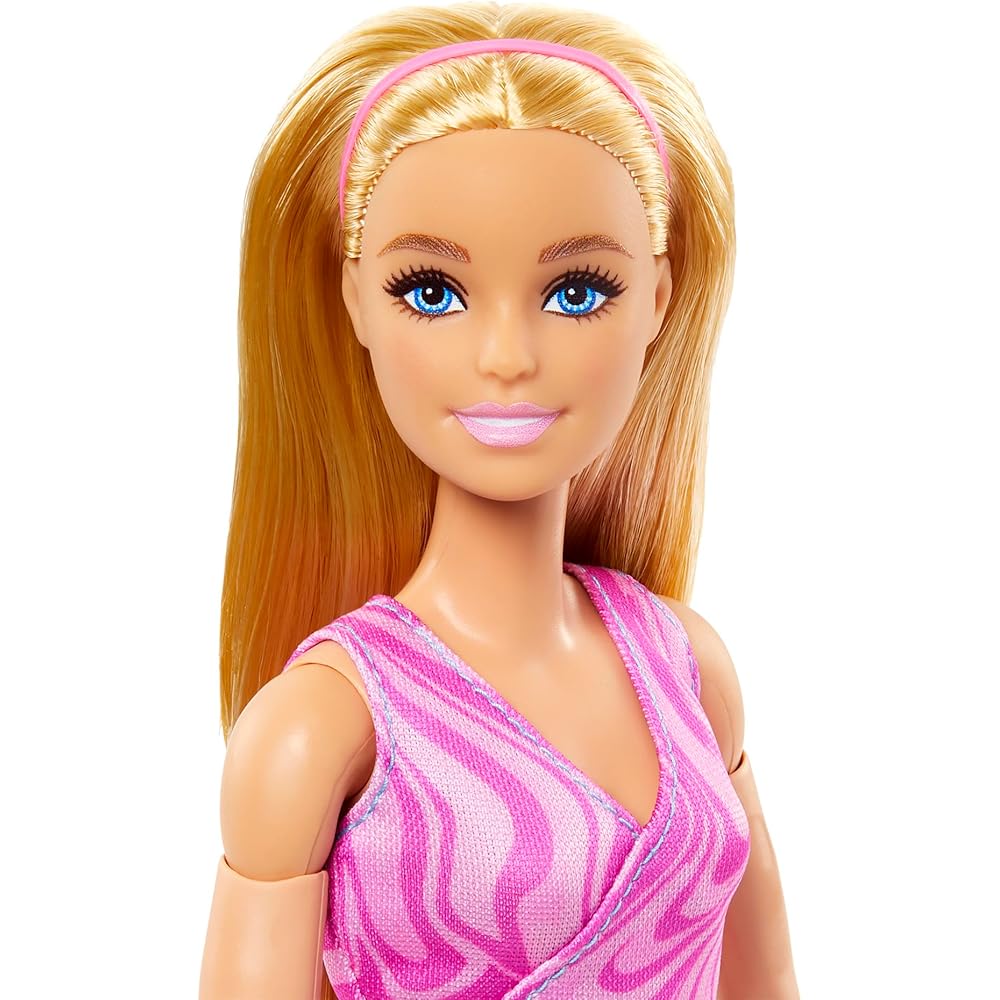 Barbie Cute Pose Doll House Pink Blue Dress-Up Doll for Ages 3 and Up