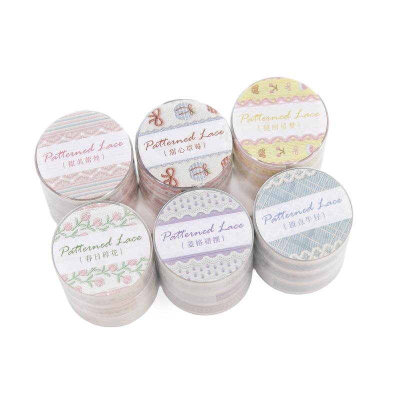 Floral Dreamweave Series Vintage Lace Flower Landscape PET Tape Creative DIY Journal Material Collage Stationery