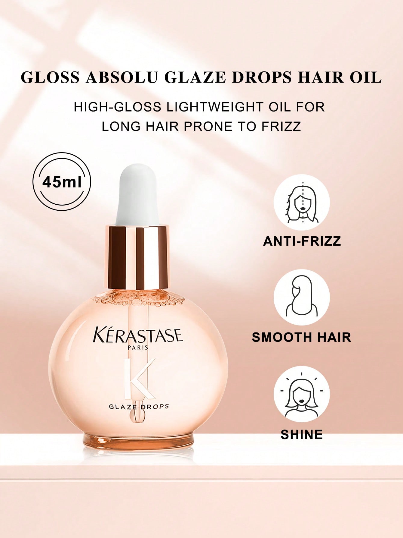 Kérastase Gloss Absolu Масло для волос 45 мл | Контроль пушистости и высокий блеск Gloss Absolu 45ml