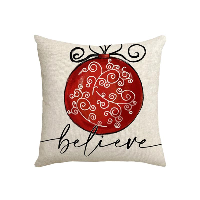 New Autumn Printed Pillow Cover Linen Printed Letters Home Living Room Sofa Cushion Pillow Cover
