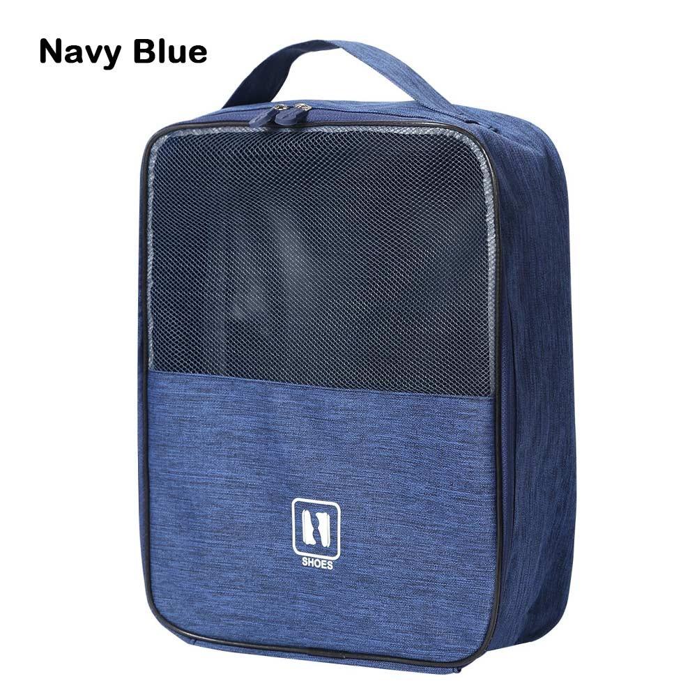 

Fashion Oxford Cloth Shoe Storage Bags Waterproof Portable Travel Shoe Bag Hanging Multi-function Shoe Organizer темно-синього кольору