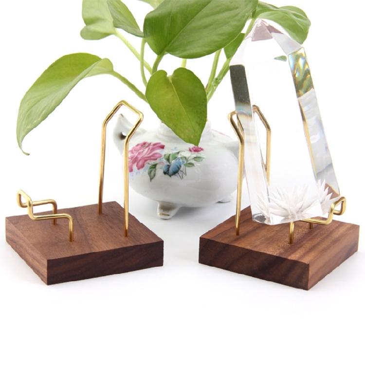 Walnut Crystal Display Stand Mineral Home Bedroom Dormitory Desktop Decoration