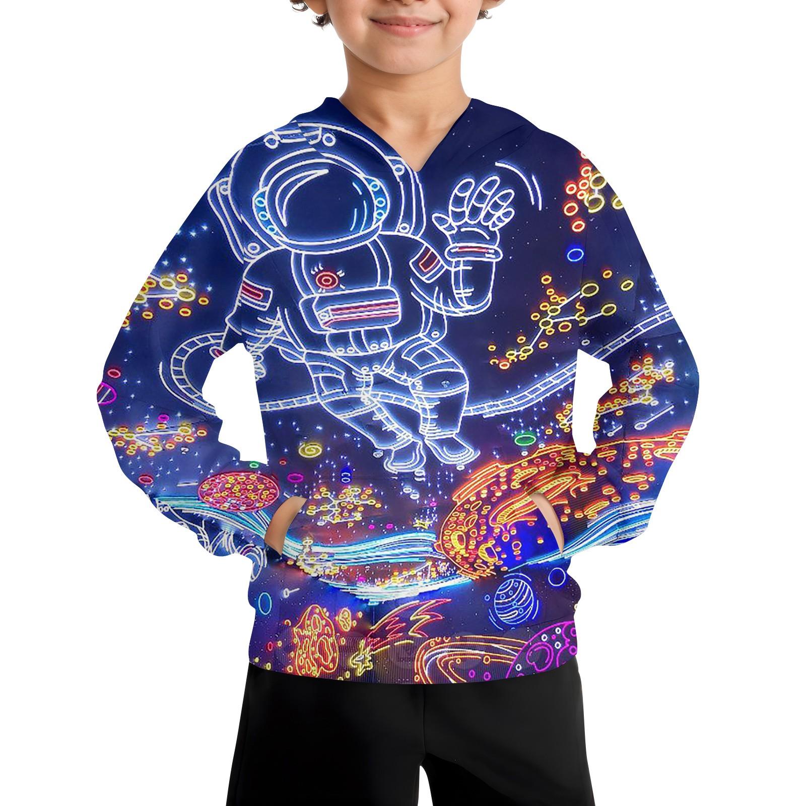 

Повседневная модная толстовка с длинным рукавом и капюшоном с карманом для мальчиков 120 шафрановый