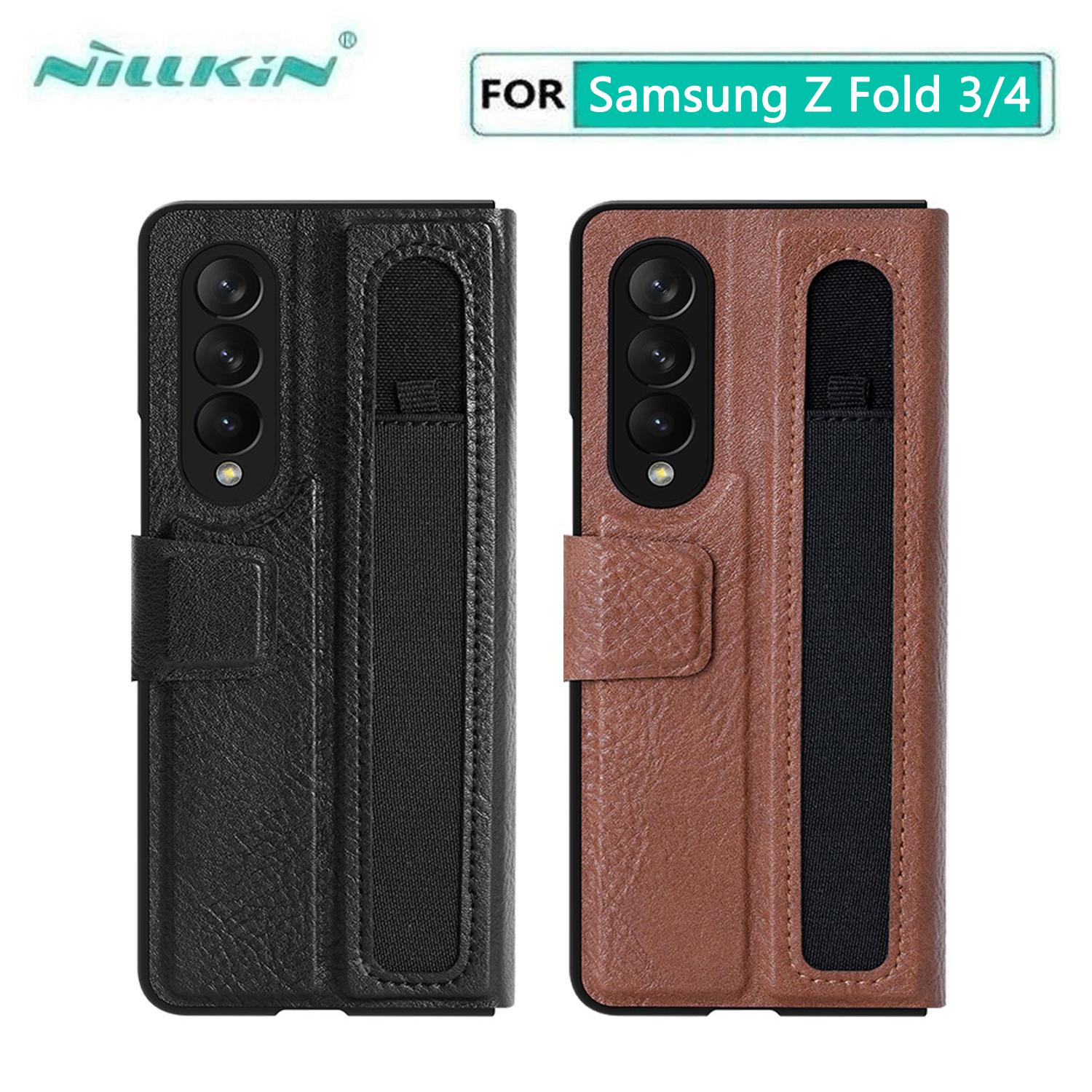 

Чехол Nillkin для Samsung Galaxy Z Fold 3, сумка для карт из искусственной кожи, защитная задняя крышка-кошелек для Samsung Galaxy Z Fold 4, 5G