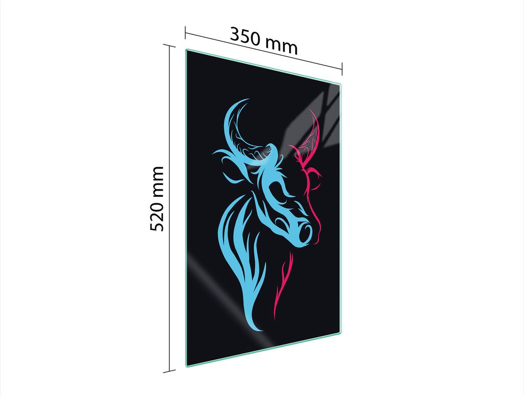GLAS-SCHNEIDEBRETT 35x52 BULLEN