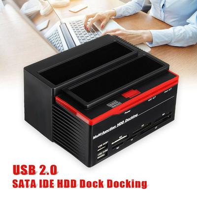 2.5 "/ 3.5" USB 2.0 To 2 SATA 1 IDE HDD Hard Disk Disk Docking Station Card Reader USB2.0 M2 TF SD S