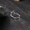 Adjustable Open Ring In Antique Finish With Leaf Motif Unisex Vintage Geometric Jewelry Daily Wear
