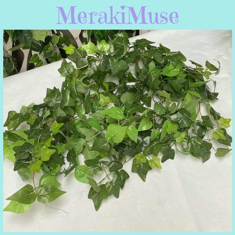 Green Vine Wall Art With Faux Plant Silk Screen Tape Ideal For Indoor Garden Decor