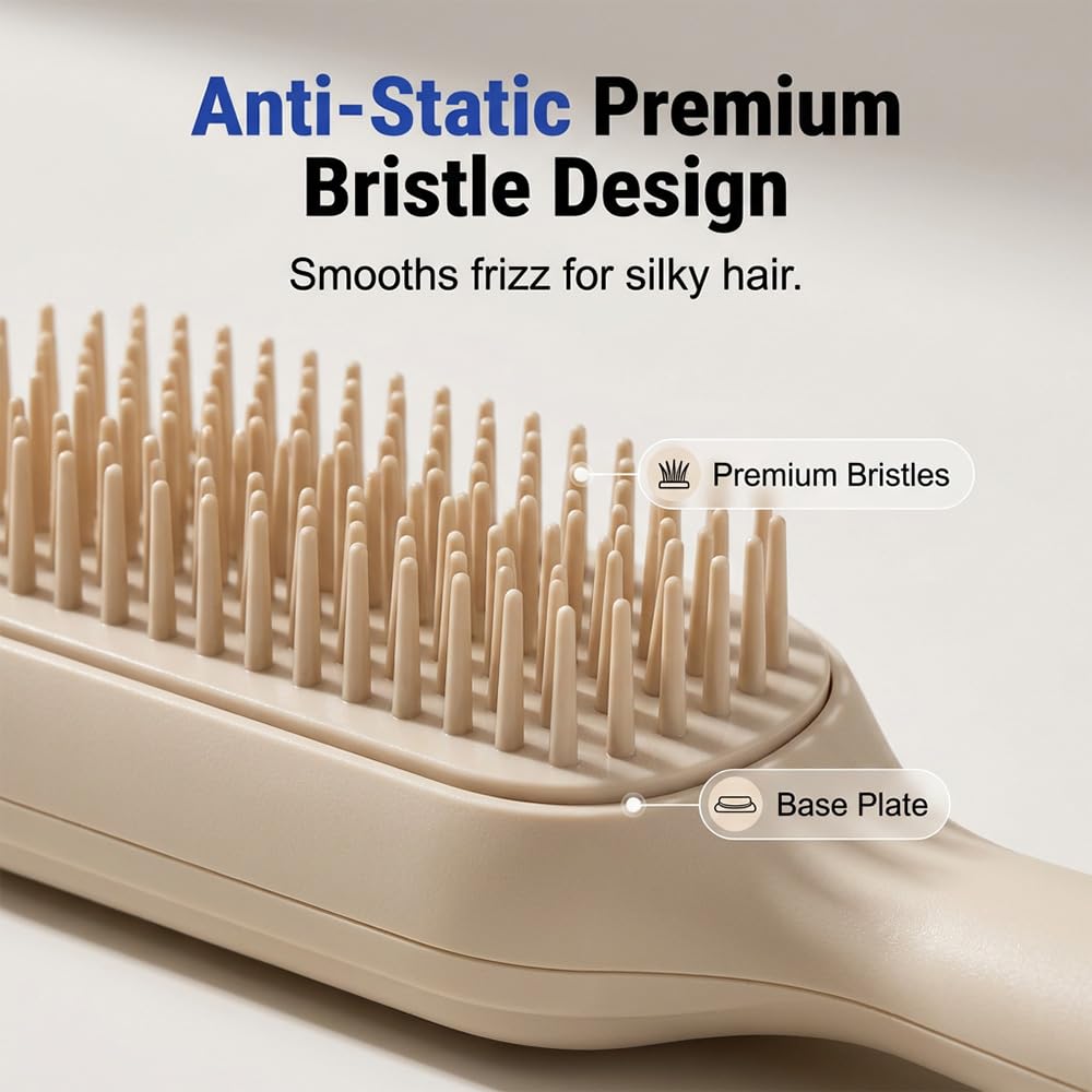 Self-cleaning anti-static massage comb, retractable pull-out comb, cushion massage detangling comb