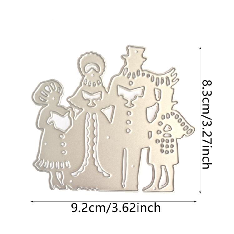 1Set Four Human Metal Cutting Dies DIY Stamps Embossing Scrapbooking Decoration
