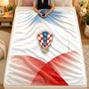 Flannel BlanketCroatia Football Warm Soft Throw Blanket for Indoor Sofa Bed Living Room Use