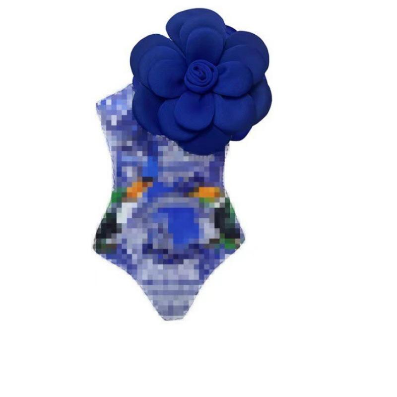Bikini Intero Floreale 3D da Donna 2025 per Spiaggia e Vacanze Termali Europee e Americane